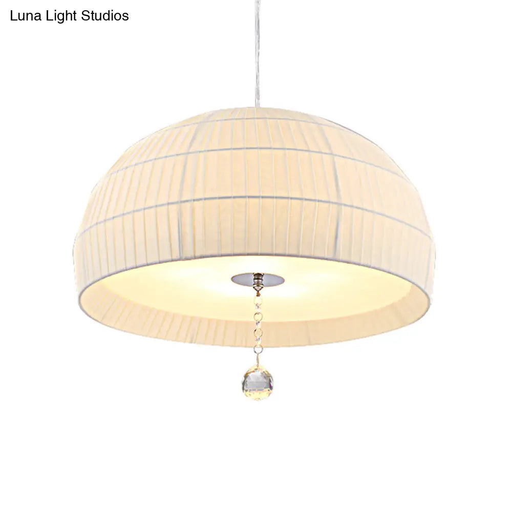 Lámpara colgante minimalista con difusor acrílico - Araña de 5 luces para dormitorio en color blanco