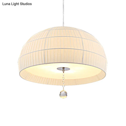 Lámpara colgante minimalista con difusor acrílico - Araña de 5 luces para dormitorio en color blanco