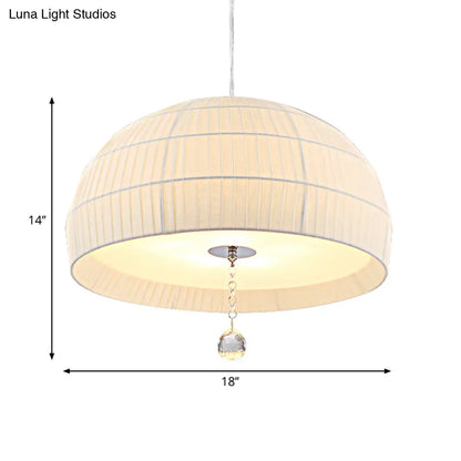 Lámpara colgante minimalista con difusor acrílico - Araña de 5 luces para dormitorio en color blanco