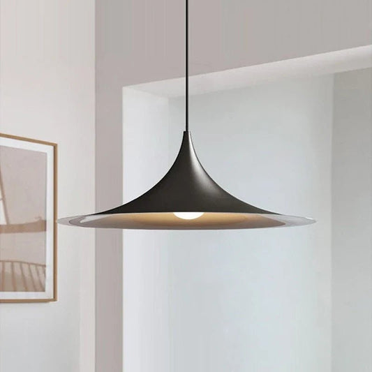 Minimalist Horn Pendant Light in Black or White - Decorbites