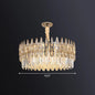 Minimalist K9 Crystal Drum Pendant Light for Living Room Chandelier