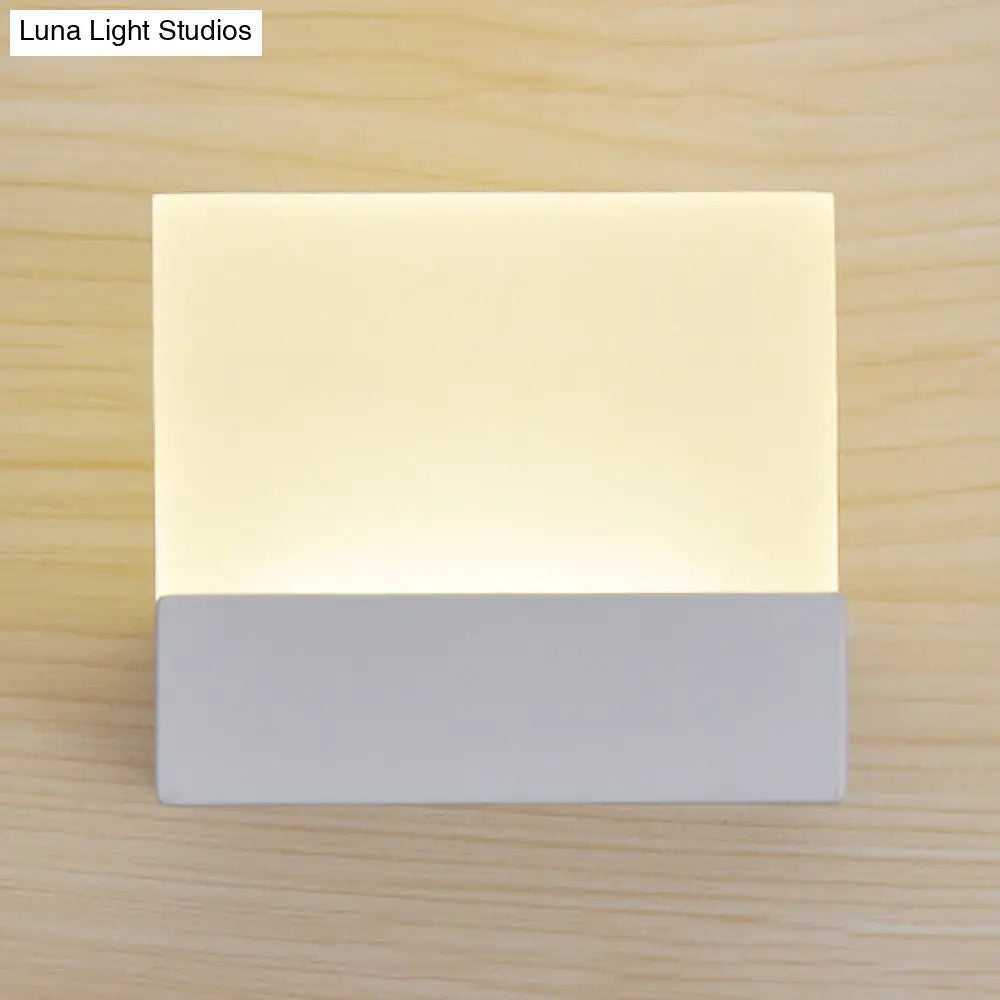 DecorBites™ DecorBites™ Minimalist LED Acrylic Slab Sconce Light - Warm/White Wall Lighting Solution