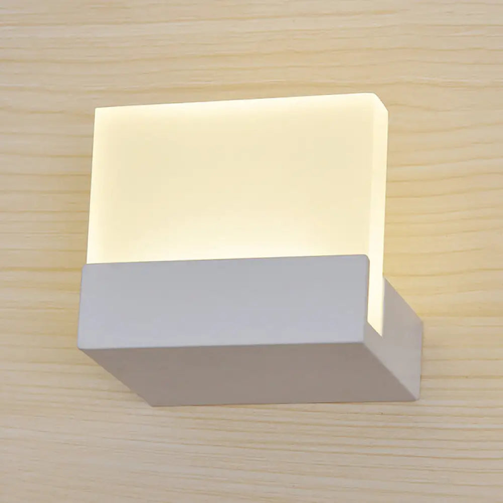 DecorBites™ DecorBites™ Minimalist LED Acrylic Slab Sconce Light - Warm/White Wall Lighting Solution