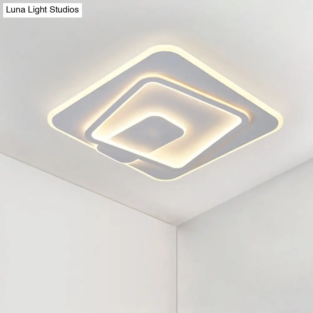 DecorBites™ DecorBites™ Minimalist LED Bedroom Ceiling Light with Acrylic Shade (Warm/White)