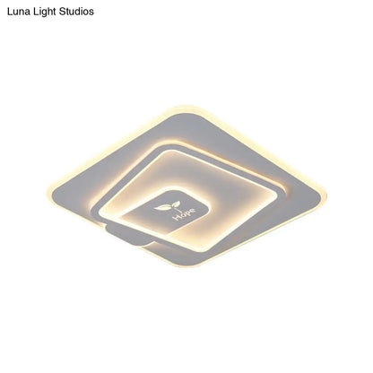 DecorBites™ DecorBites™ Minimalist LED Bedroom Ceiling Light with Acrylic Shade (Warm/White)