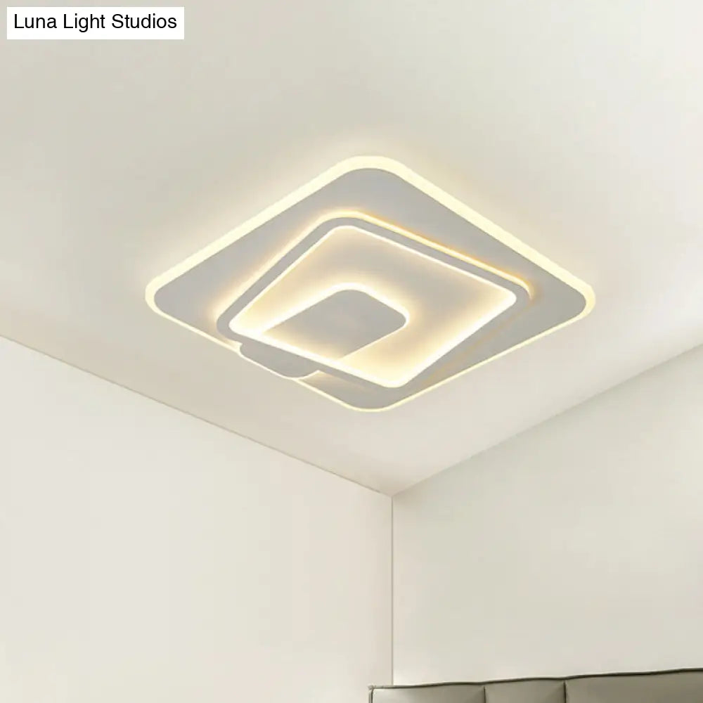 DecorBites™ DecorBites™ Minimalist LED Bedroom Ceiling Light with Acrylic Shade (Warm/White)