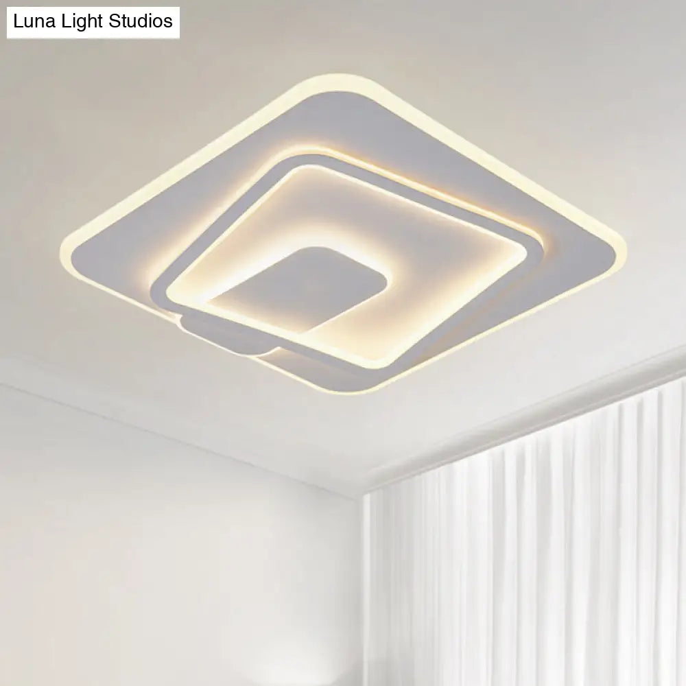 DecorBites™ DecorBites™ Minimalist LED Bedroom Ceiling Light with Acrylic Shade (Warm/White)