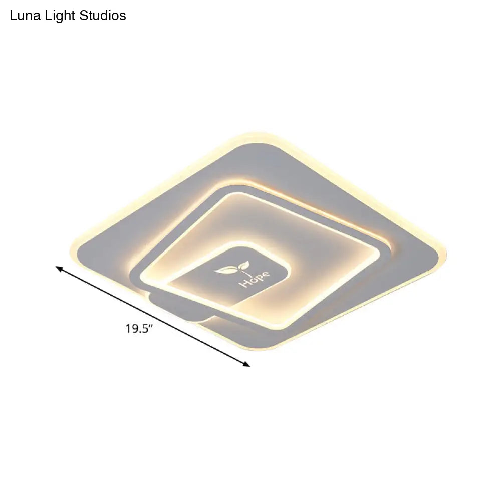 DecorBites™ DecorBites™ Minimalist LED Bedroom Ceiling Light with Acrylic Shade (Warm/White)