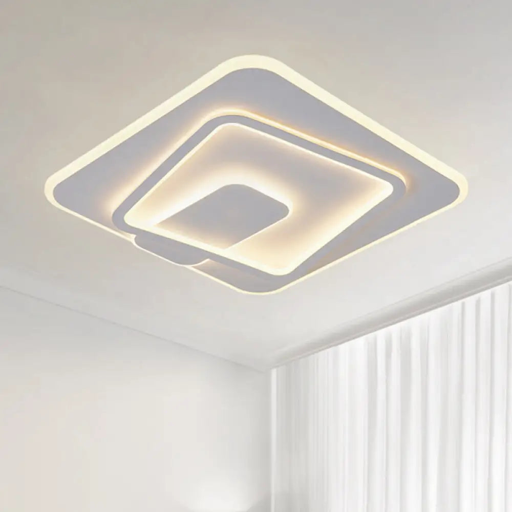 DecorBites™ DecorBites™ Minimalist LED Bedroom Ceiling Light with Acrylic Shade (Warm/White)