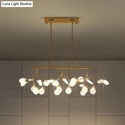 ديكوربايتس™ - مصباح سقف LED بسيط: تركيبات جزيرة اليراع الأكريليكية لغرفة الطعام