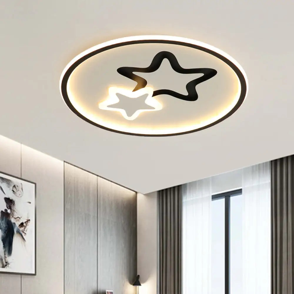 DecorBites™ DecorBites™ Minimalist LED Ceiling Light - White/Blue Star Flush Mount for Living Room