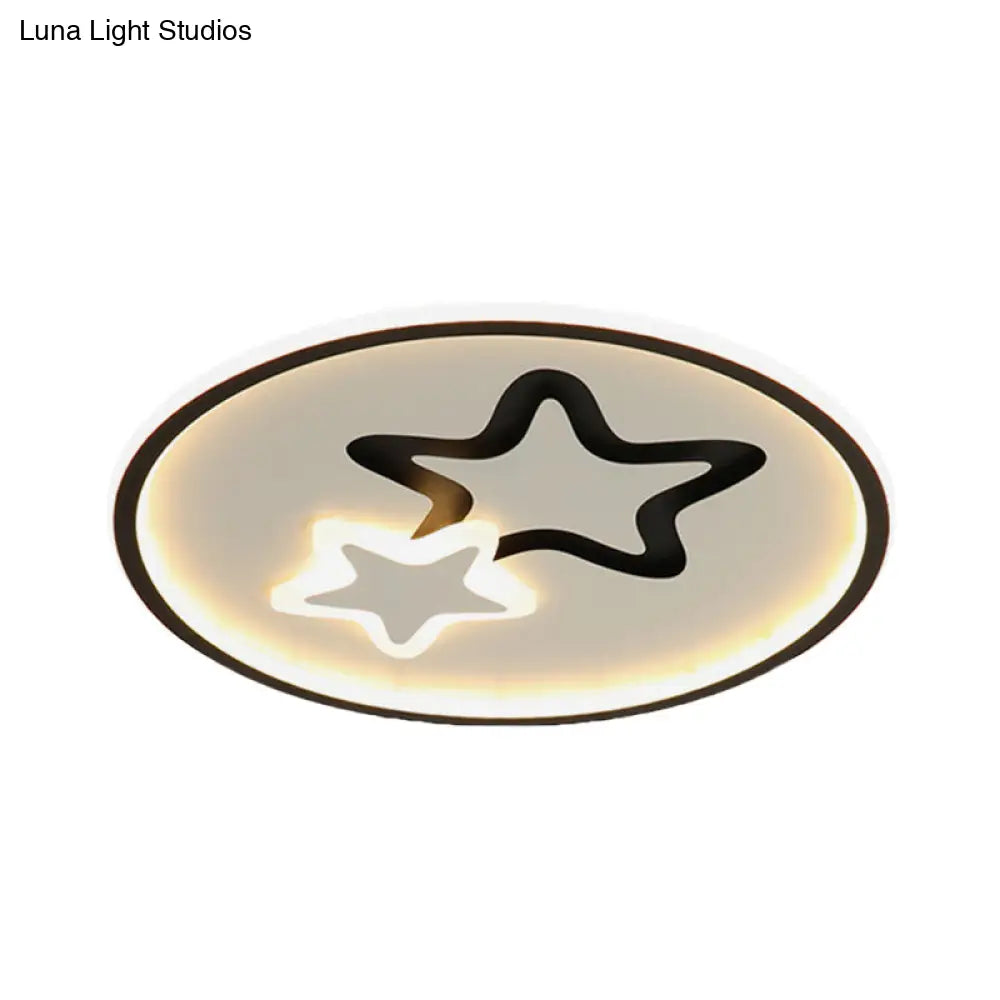 DecorBites™ DecorBites™ Minimalist LED Ceiling Light - White/Blue Star Flush Mount for Living Room