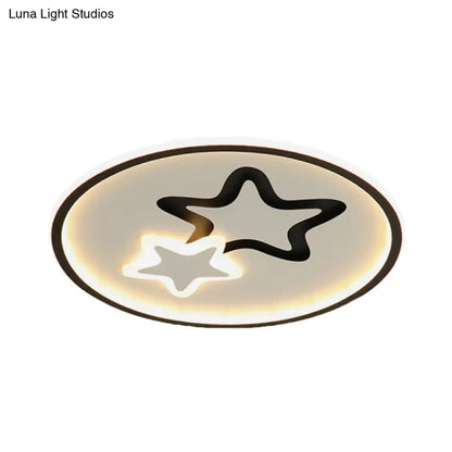 DecorBites™ DecorBites™ Minimalist LED Ceiling Light - White/Blue Star Flush Mount for Living Room