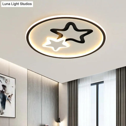 DecorBites™ DecorBites™ Minimalist LED Ceiling Light - White/Blue Star Flush Mount for Living Room