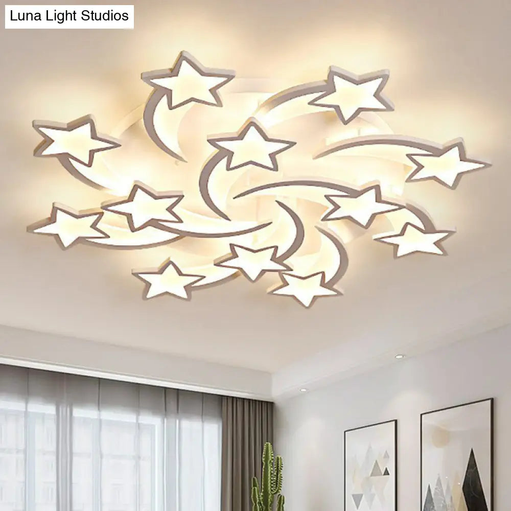 DecorBites™ DecorBites™ Minimalist LED Ceiling Light with Swirling Star Design for Living Room