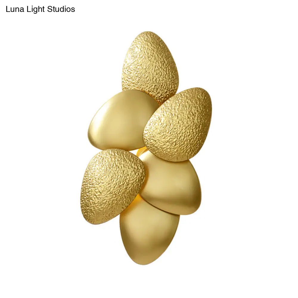 DecorBites™ DecorBites™ Minimalist LED Cobblestone Wall Light in Brass for Living Room Décor