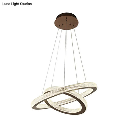 Lámpara de araña minimalista LED con forma de cruz de cristal - Kit de luz colgante color café cálido/blanco +