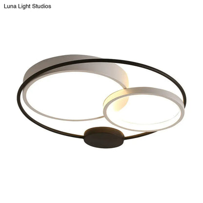 DecorBites™ DecorBites™ Minimalist LED Flush Mount: Acrylic Circular Lighting Fixture for Bedroom