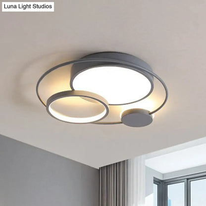 DecorBites™ DecorBites™ Minimalist LED Flush Mount: Acrylic Circular Lighting Fixture for Bedroom