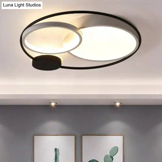 DecorBites™ DecorBites™ Minimalist LED Flush Mount: Acrylic Circular Lighting Fixture for Bedroom