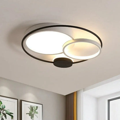 DecorBites™ DecorBites™ Minimalist LED Flush Mount: Acrylic Circular Lighting Fixture for Bedroom
