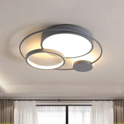 DecorBites™ DecorBites™ Minimalist LED Flush Mount: Acrylic Circular Lighting Fixture for Bedroom