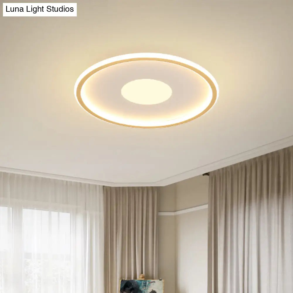 DecorBites™ DecorBites™ Minimalist LED Flush Mount Ceiling Light, Disk-Shaped Ultrathin Acrylic in Black/Gold, for Bedroom (12"/19.5"/23.5" Dia)