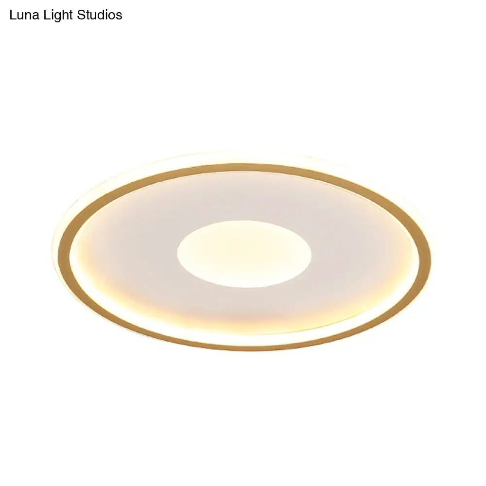 DecorBites™ DecorBites™ Minimalist LED Flush Mount Ceiling Light, Disk-Shaped Ultrathin Acrylic in Black/Gold, for Bedroom (12"/19.5"/23.5" Dia)