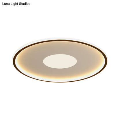 DecorBites™ DecorBites™ Minimalist LED Flush Mount Ceiling Light, Disk-Shaped Ultrathin Acrylic in Black/Gold, for Bedroom (12"/19.5"/23.5" Dia)