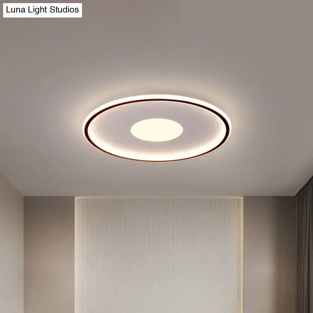 DecorBites™ DecorBites™ Minimalist LED Flush Mount Ceiling Light, Disk-Shaped Ultrathin Acrylic in Black/Gold, for Bedroom (12"/19.5"/23.5" Dia)