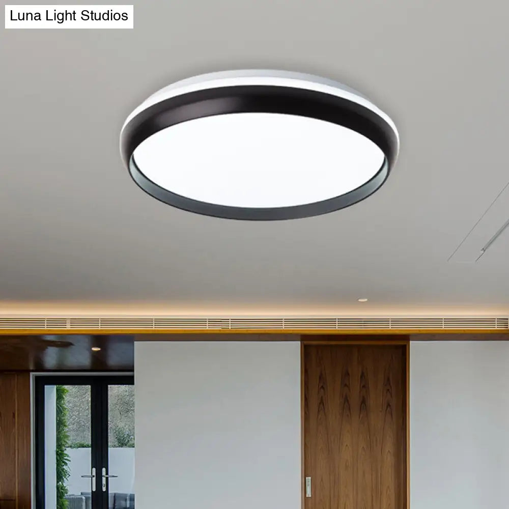 DecorBites™ DecorBites™ Lámpara de techo LED minimalista con pantalla acrílica - Iluminación empotrada negra/dorada/plateada para sala de estar