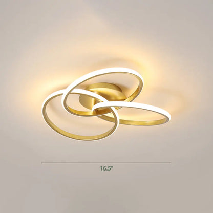 DecorBites™ DecorBites™ Minimalist LED Ring Flush Mount Ceiling Light for Bedrooms with Interlocking Acrylic Design