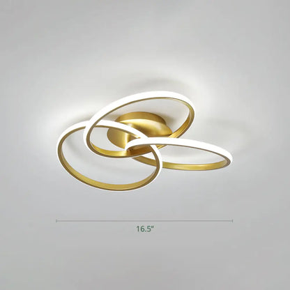 DecorBites™ DecorBites™ Minimalist LED Ring Flush Mount Ceiling Light for Bedrooms with Interlocking Acrylic Design