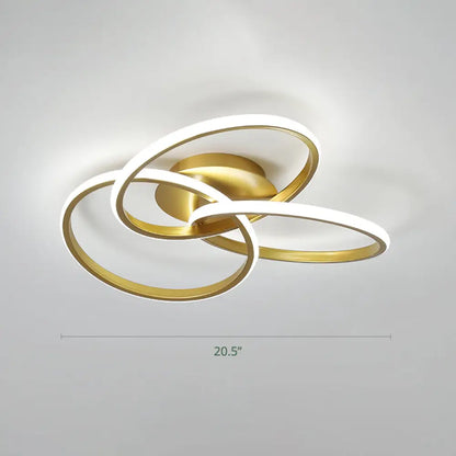 DecorBites™ DecorBites™ Minimalist LED Ring Flush Mount Ceiling Light for Bedrooms with Interlocking Acrylic Design