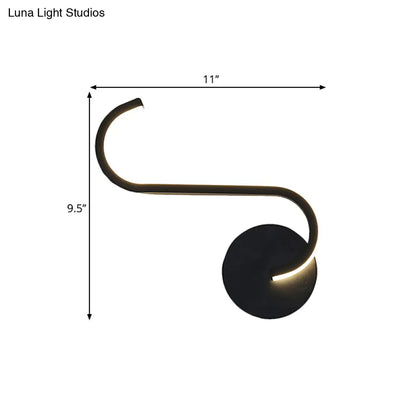 DecorBites™ DecorBites™ Minimalist LED Sconce in Warm/White Light for Hotels - Black Metal Wall Mounted Lamp