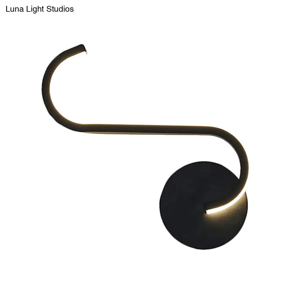 DecorBites™ DecorBites™ Minimalist LED Sconce in Warm/White Light for Hotels - Black Metal Wall Mounted Lamp
