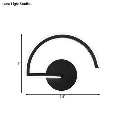 DecorBites™ DecorBites™ Minimalist LED Sconce in Warm/White Light for Hotels - Black Metal Wall Mounted Lamp