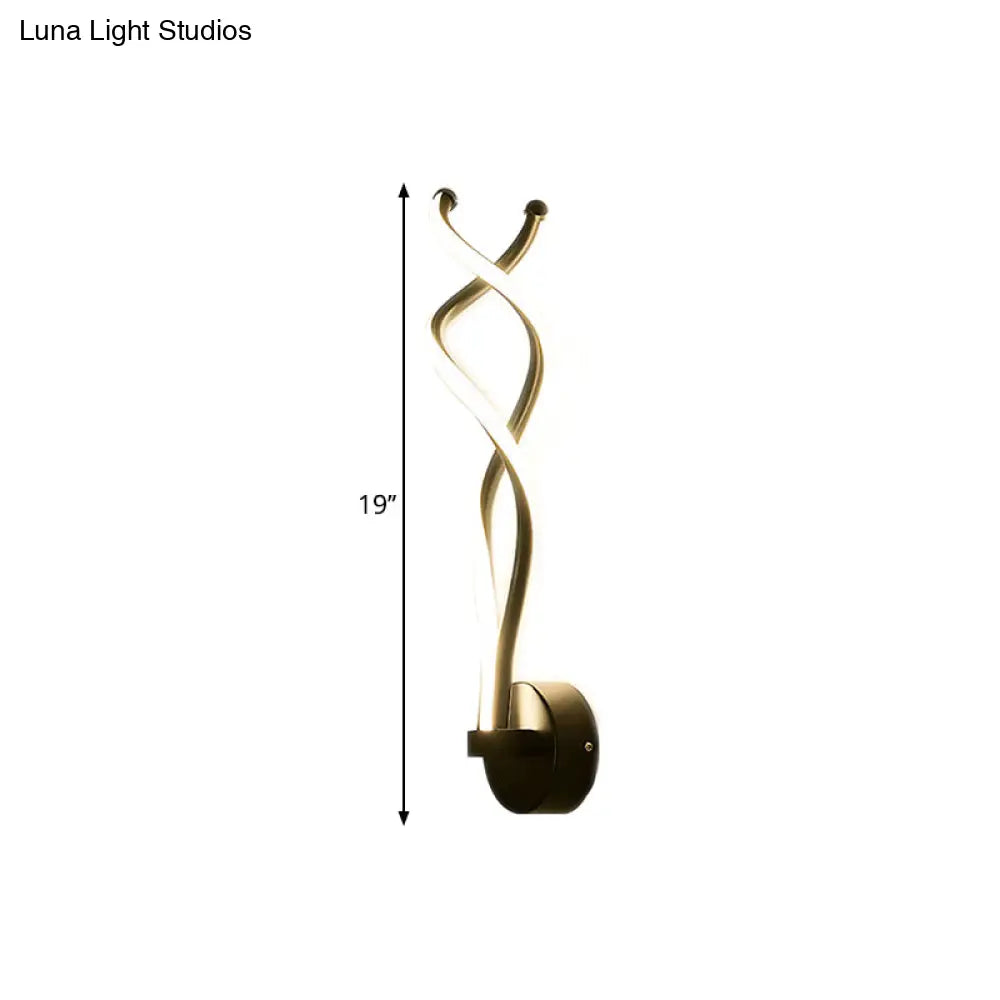 DecorBites™ DecorBites™ Minimalist LED Wall Lamp in Black/White Metal for Living Room