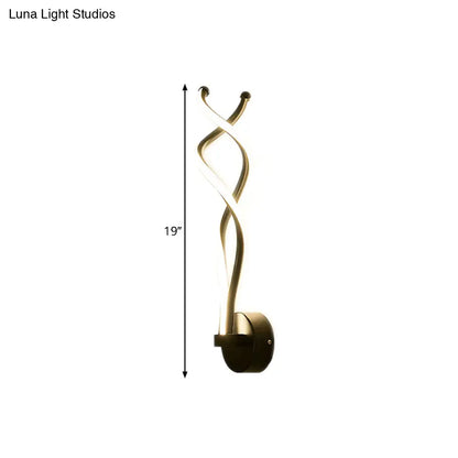 DecorBites™ DecorBites™ Minimalist LED Wall Lamp in Black/White Metal for Living Room