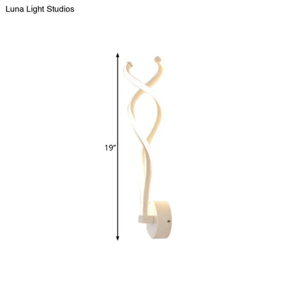 DecorBites™ DecorBites™ Minimalist LED Wall Lamp in Black/White Metal for Living Room