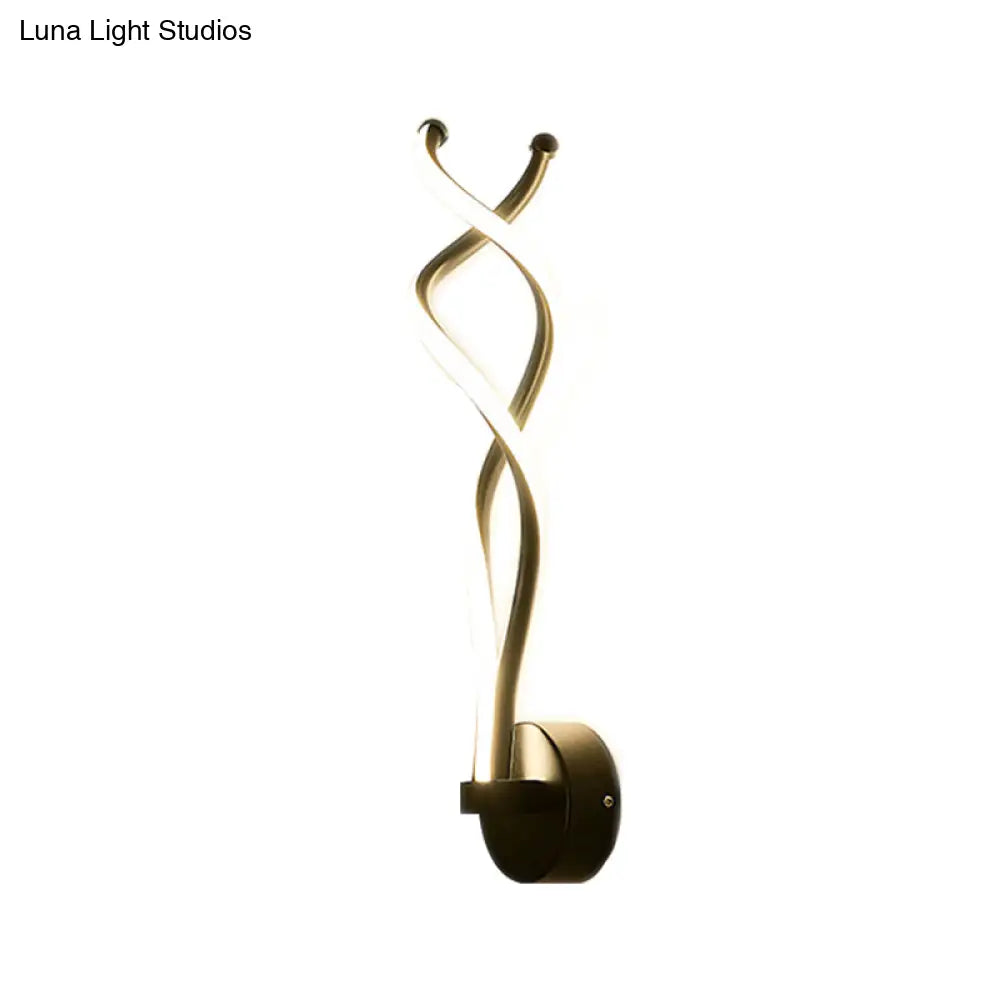 DecorBites™ DecorBites™ Minimalist LED Wall Lamp in Black/White Metal for Living Room