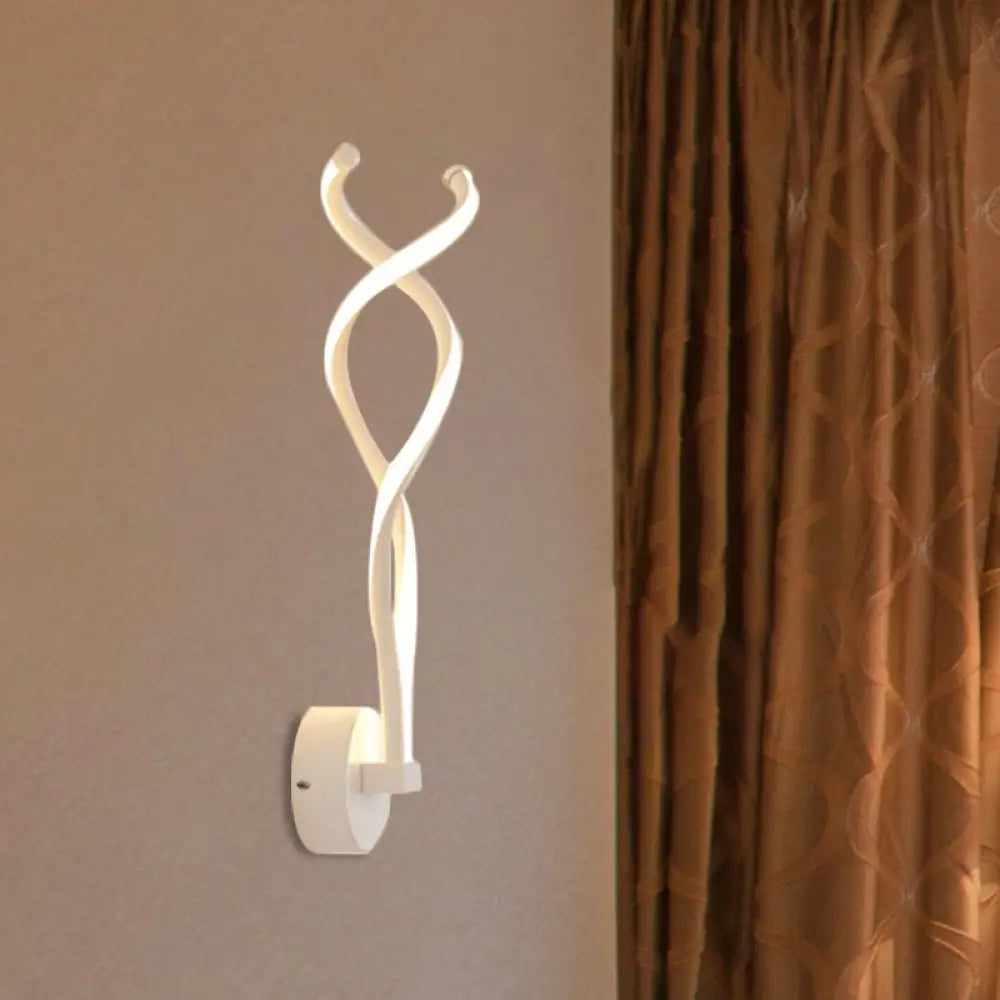 DecorBites™ DecorBites™ Minimalist LED Wall Lamp in Black/White Metal for Living Room