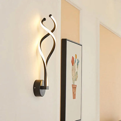 DecorBites™ DecorBites™ Minimalist LED Wall Lamp in Black/White Metal for Living Room