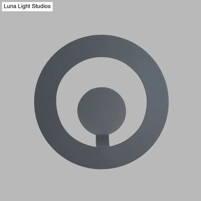 DecorBites™ DecorBites™ Minimalist LED Wall Sconce in Grey Finish - 7"/9" Dia for Living Room