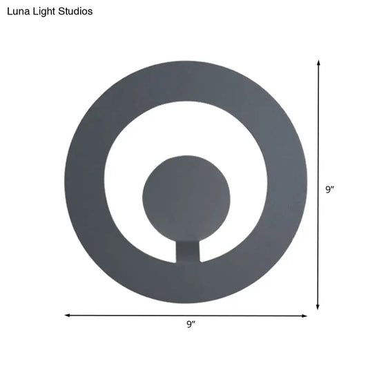 DecorBites™ DecorBites™ Minimalist LED Wall Sconce in Grey Finish - 7"/9" Dia for Living Room