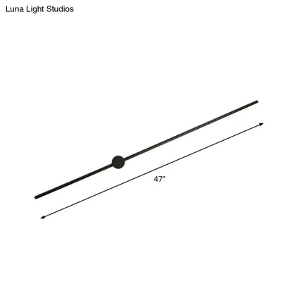 DecorBites™ DecorBites™ Minimalist LED Wall Sconce Lighting in Black Slim Rod Design - Heights of 23.5", 31.5", and 47" - Ideal for Bedroom