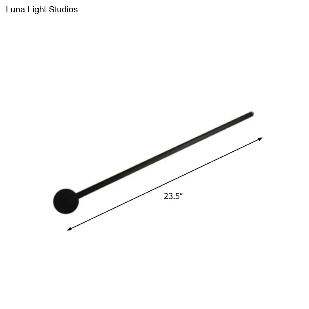 DecorBites™ DecorBites™ Minimalist LED Wall Sconce Lighting in Black Slim Rod Design - Heights of 23.5", 31.5", and 47" - Ideal for Bedroom