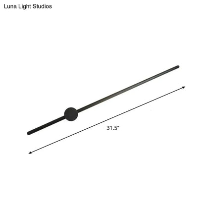 DecorBites™ DecorBites™ Minimalist LED Wall Sconce Lighting in Black Slim Rod Design - Heights of 23.5", 31.5", and 47" - Ideal for Bedroom