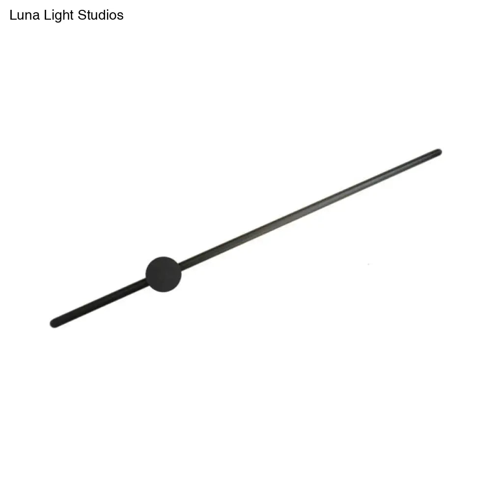 DecorBites™ DecorBites™ Minimalist LED Wall Sconce Lighting in Black Slim Rod Design - Heights of 23.5", 31.5", and 47" - Ideal for Bedroom