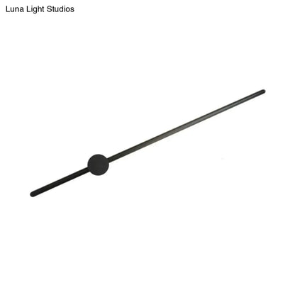 DecorBites™ DecorBites™ Minimalist LED Wall Sconce Lighting in Black Slim Rod Design - Heights of 23.5", 31.5", and 47" - Ideal for Bedroom